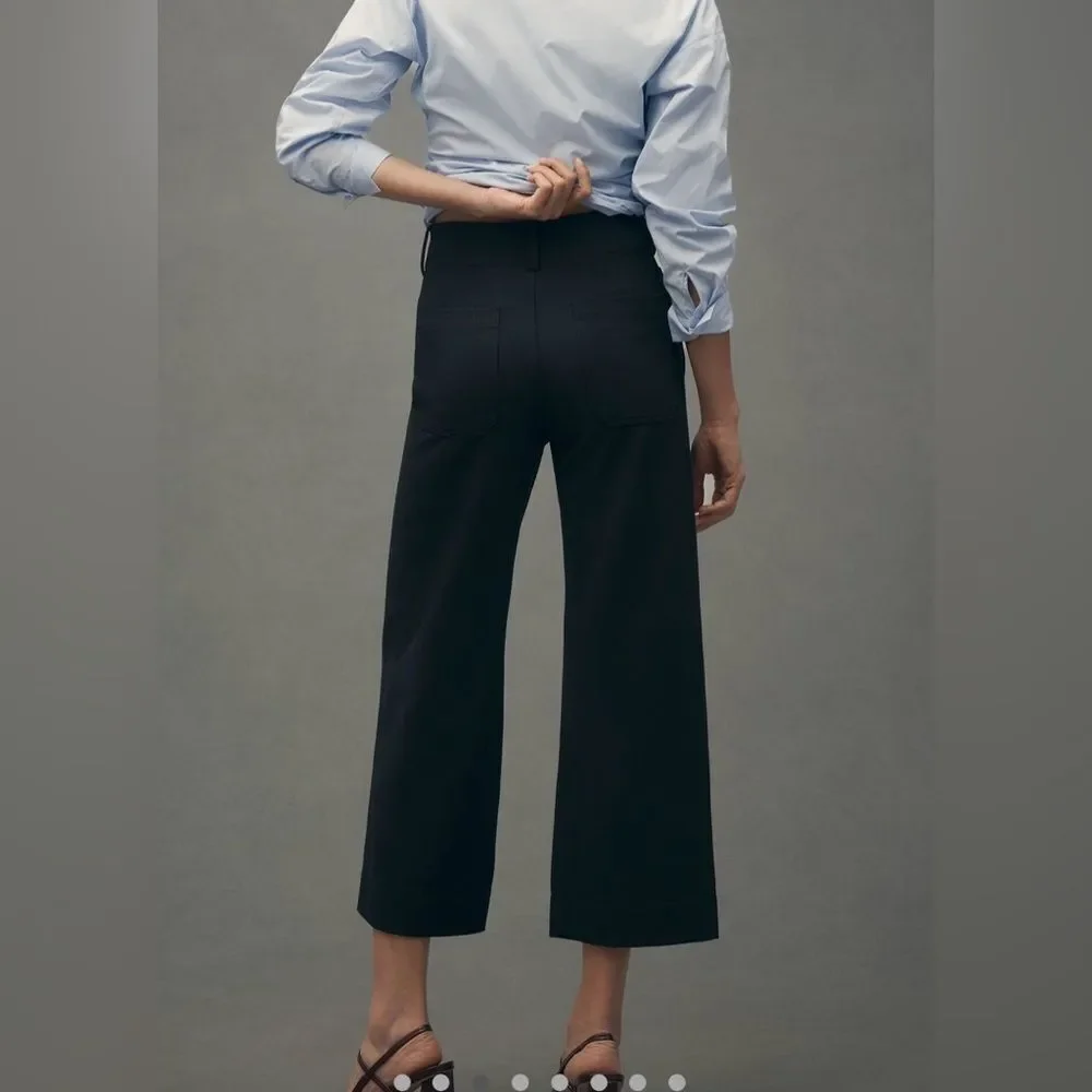 NWT Anthropologie Crop Wide-Leg Pants - Picture 2 of 5
